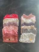 Lot de 12 t shirt manches longues fille 6 mois