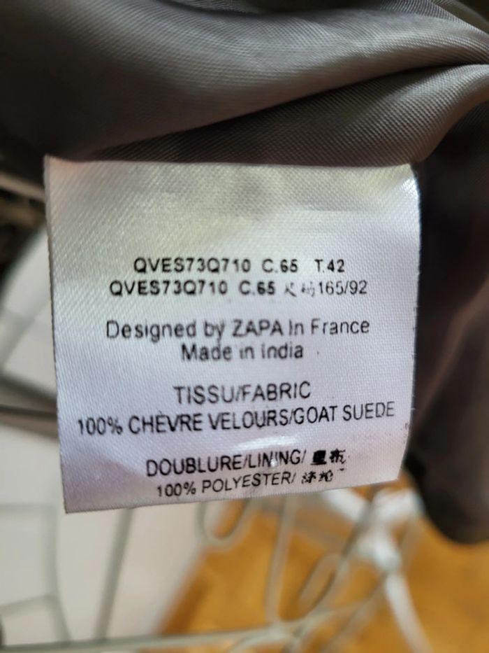 Veste daim Zappa - Kaki - Taille 42 - photo numéro 6