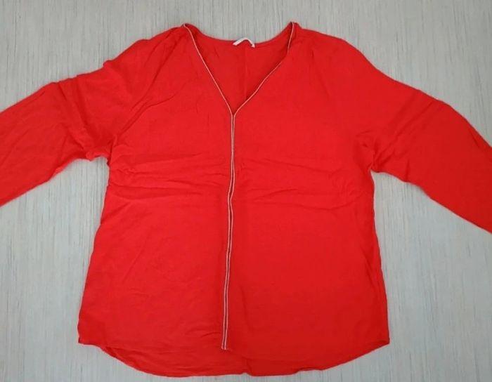 Blouse manches longues rouge - photo numéro 2