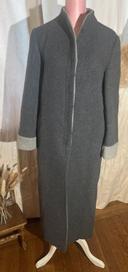 Manteau d hiver long gris en Laine et Cachemire taille 38 Etam