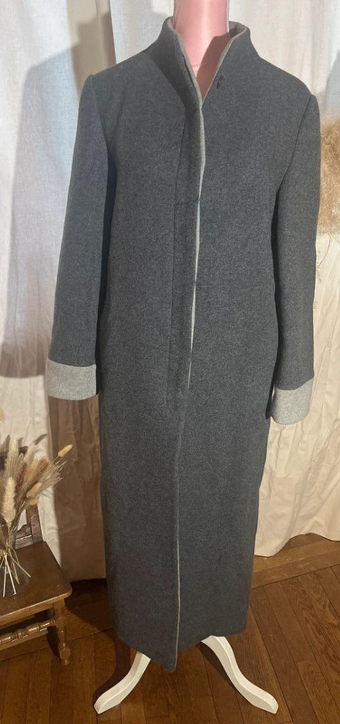 Manteau d hiver long gris en Laine et Cachemire taille 38 Etam - photo numéro 1