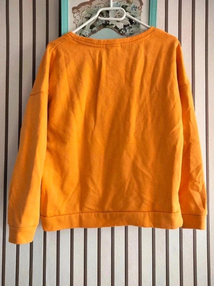 Sweat jaune orangé taille M de chez Cache Cache - photo numéro 2