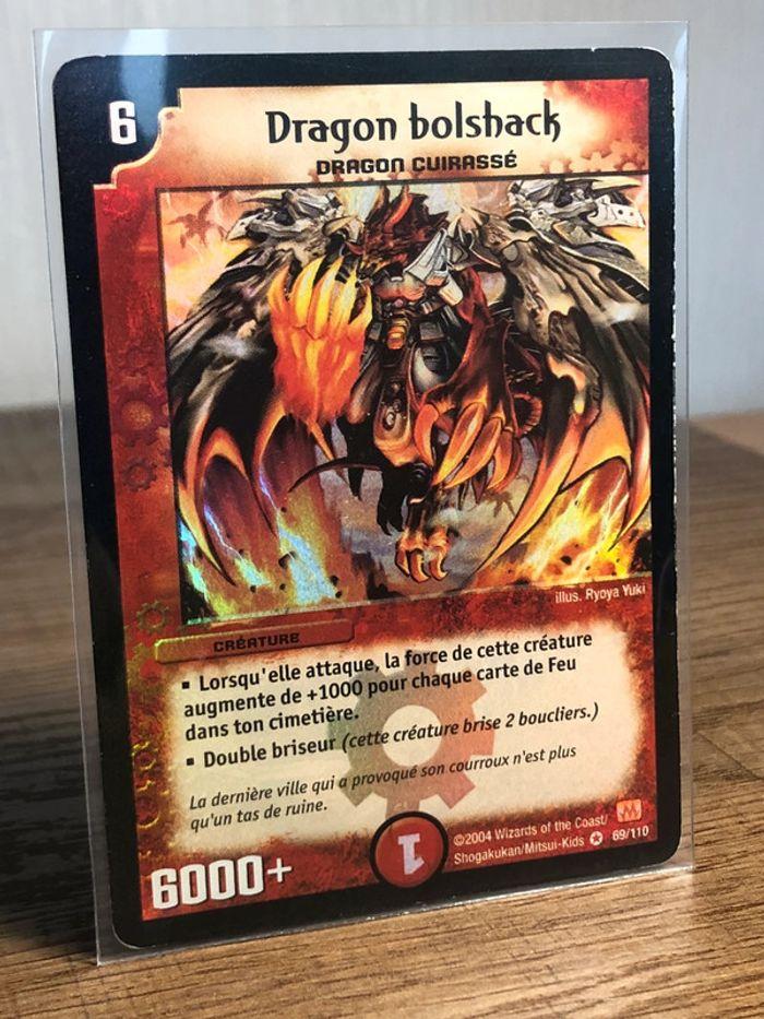 Carte tcg duel masters 2004 wizards 69/110 dragon bolshack foil reverse ultra rare - photo numéro 1