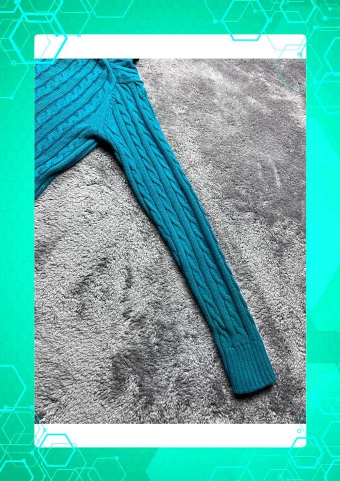 👕 Sweat torsadé L.L Bean Vintage Femme Turquoise Taille XS 👕 - photo numéro 12