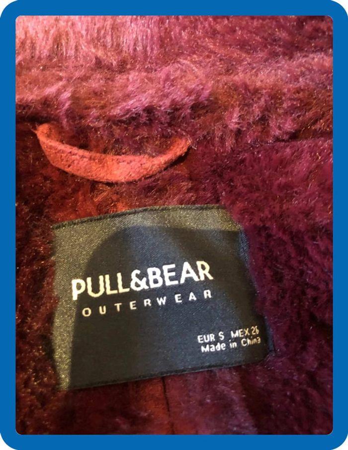 Magnifique Veste bordeau doublure en fourure S pull & bear - photo numéro 15