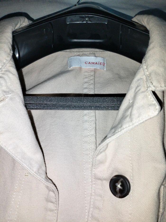 Veste camaïeu légère style jean t 38 beige - photo numéro 6