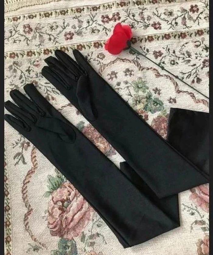 Gants noirs jusqu'au coude tactiles 🌸 - photo numéro 5