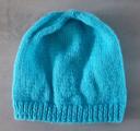 Bonnet bleu en laine taille 4 ans