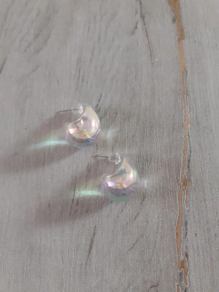 Boucles d'oreilles gouttes d'eau transparentes