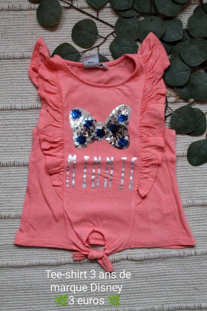 Tee-shirt manche courte Minnie 3 ans - photo numéro 1