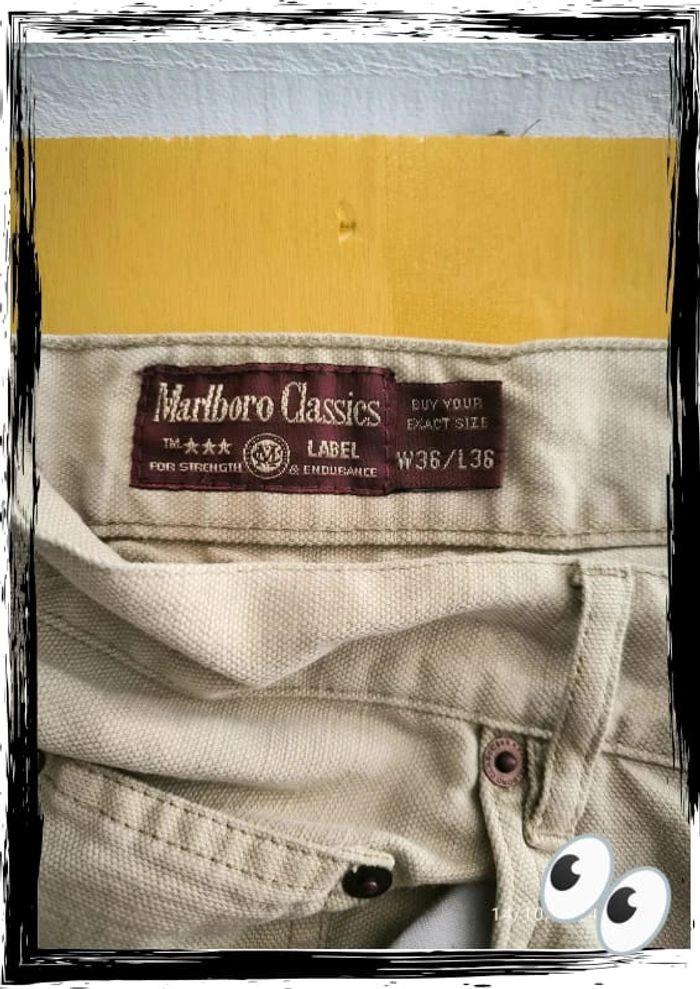 Pantalon beige vintage Marlboro classics  taille 46 (36 us) - photo numéro 4