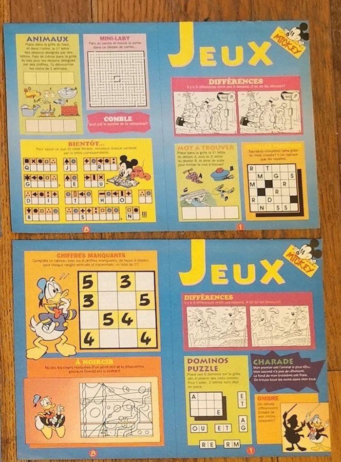 Lot mini jeux livrets journal de mickey - photo numéro 4