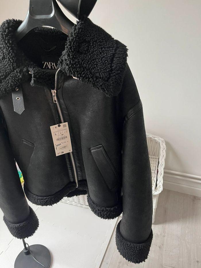 Blouson en daim molletonné Zara - photo numéro 5