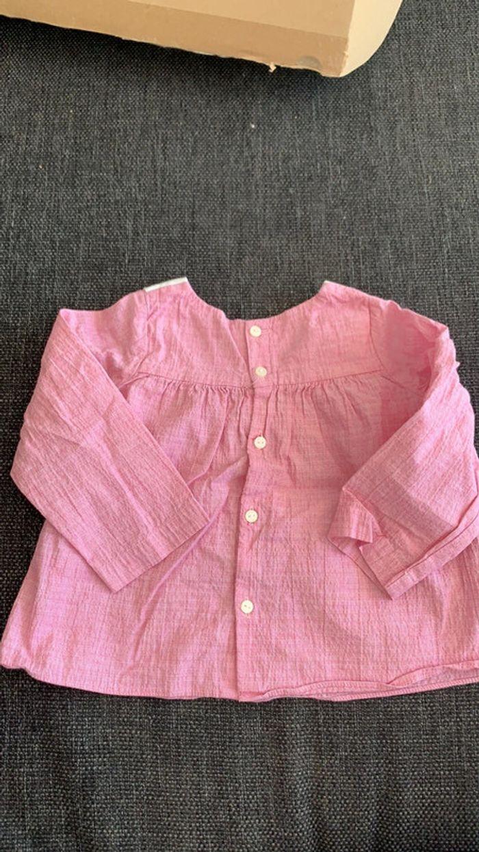 Blouse Jacadi rose, 18 mois en très bon état - photo numéro 5