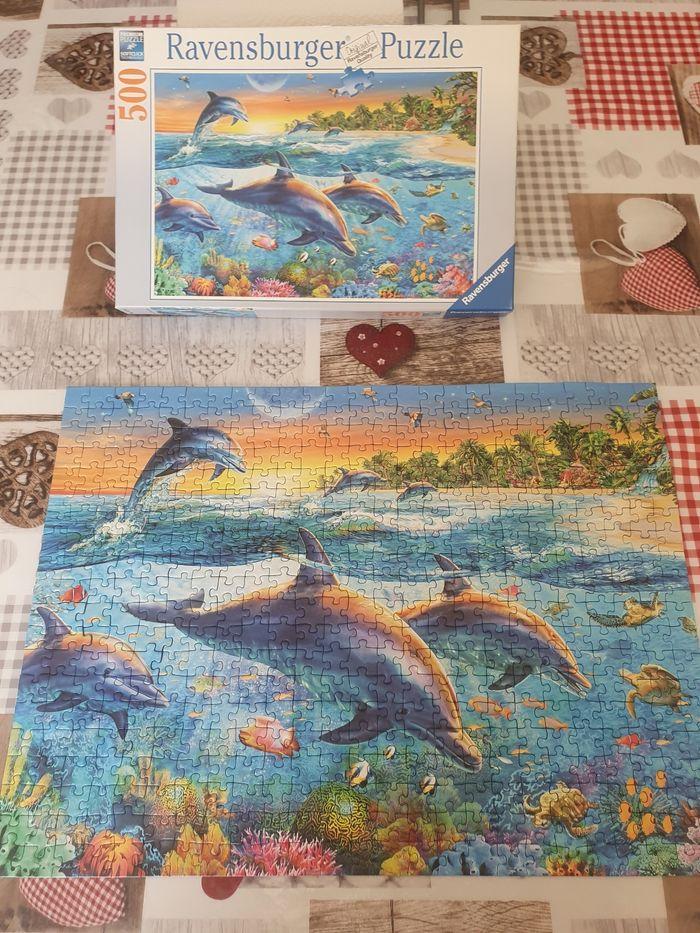 Puzzle  dauphins  500  pièces - photo numéro 1