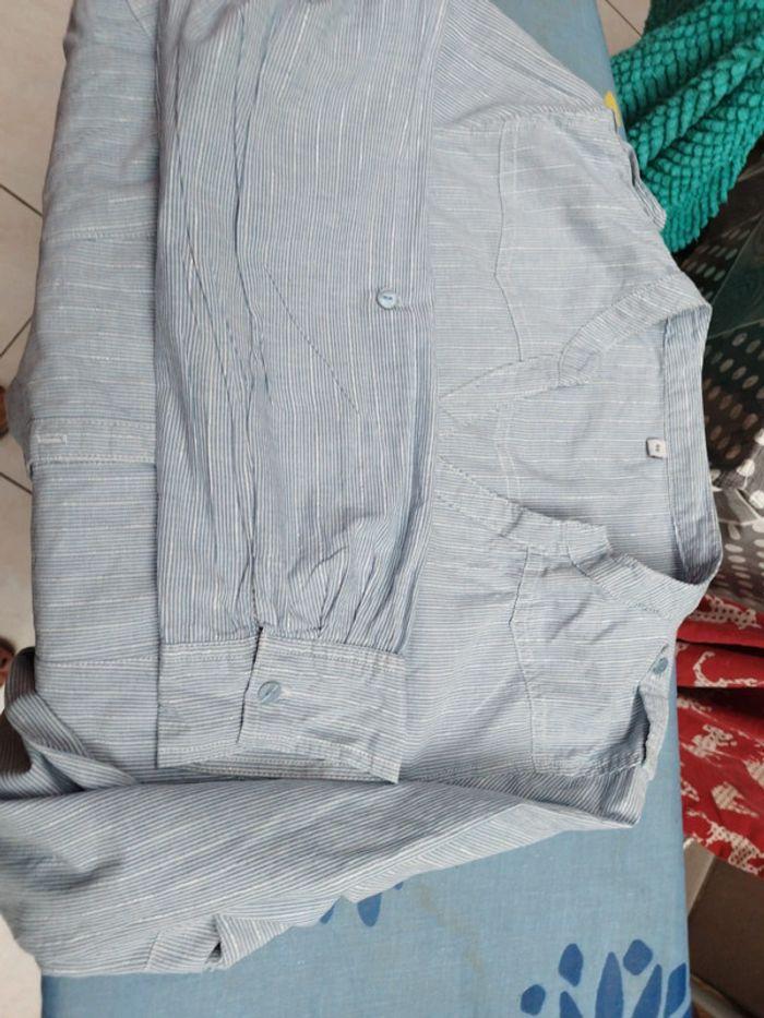 Chemise taille 46 rayé bleu et blanc - photo numéro 3