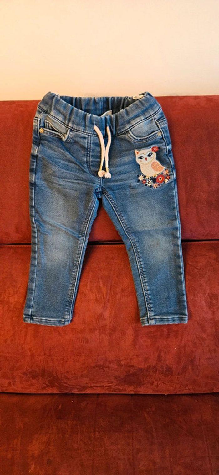 Pantalon jeans chouette, chaud, taille 2 ans, 92cm - photo numéro 1