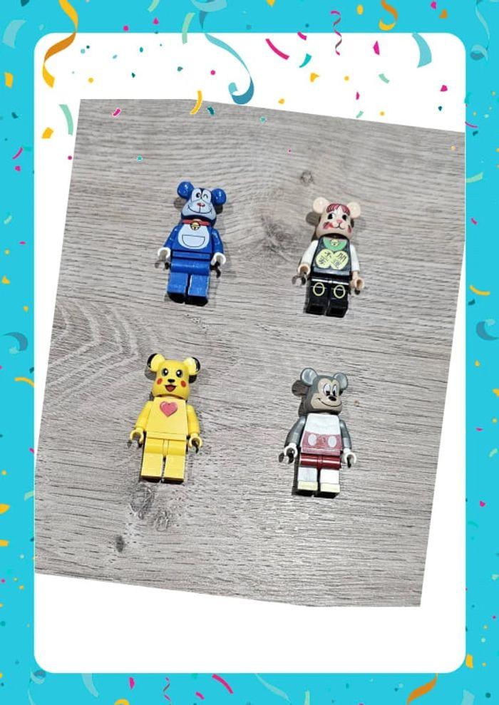 Lot de 4 minifigurines héros ours (compatible Lego)