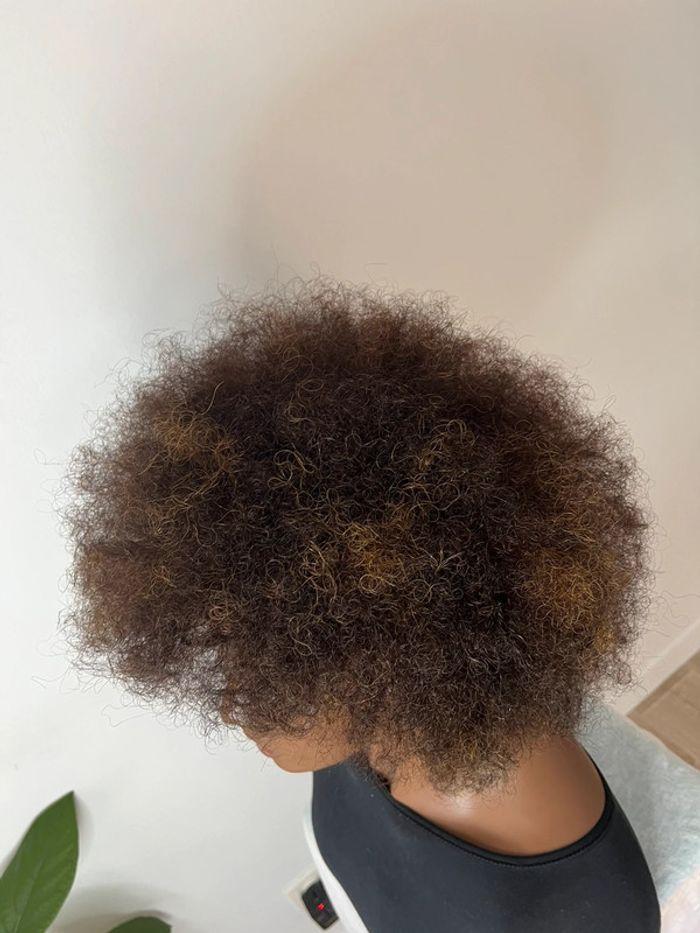 Belle perruque afro avec reflet blond - photo numéro 8