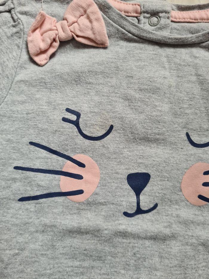 Tee-shirt gris avec chat vertbaudet - photo numéro 2