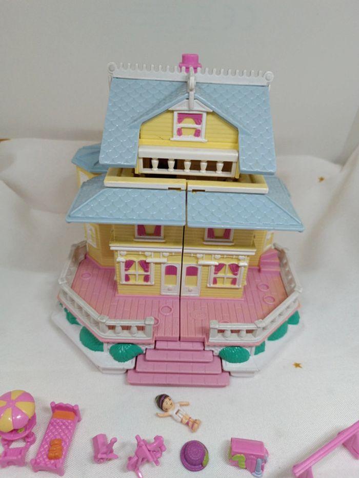 Polly pocket bluebird grande maison jaune yellow clubhouse house accessoires danse dépliable - photo numéro 7