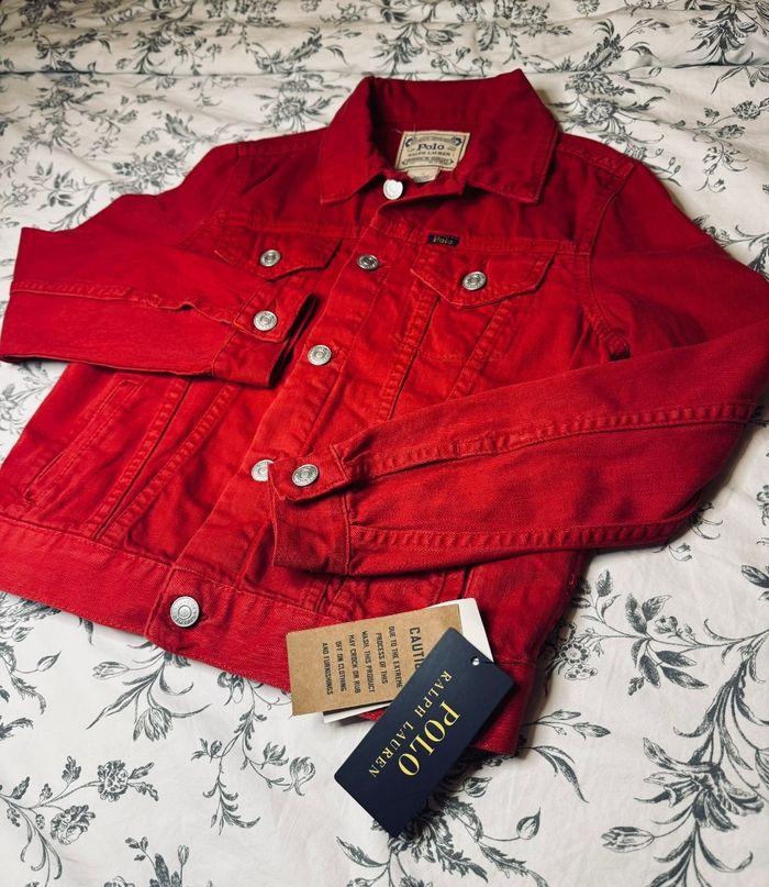 Veste en jean rouge Ralph Lauren 12 ans - photo numéro 1