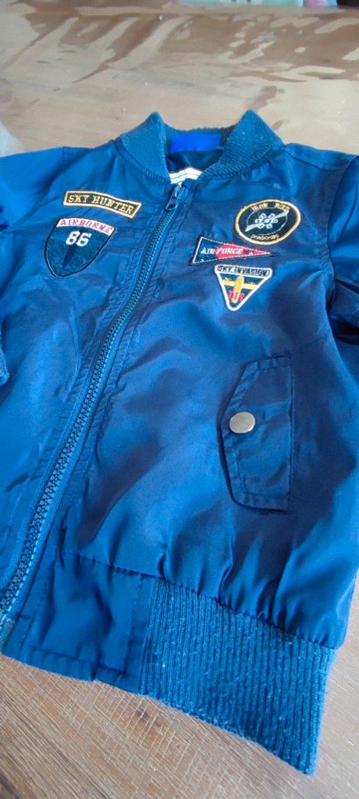 Veste bomber garçon bleue 3ans - photo numéro 2