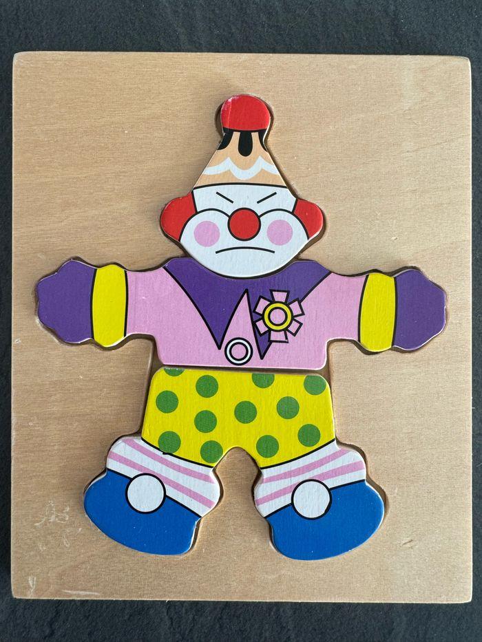 Puzzle en bois clown + boîte - photo numéro 4