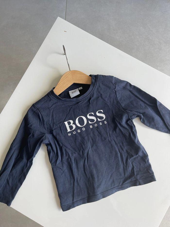 T shirt hugo boss bleu marine - photo numéro 1