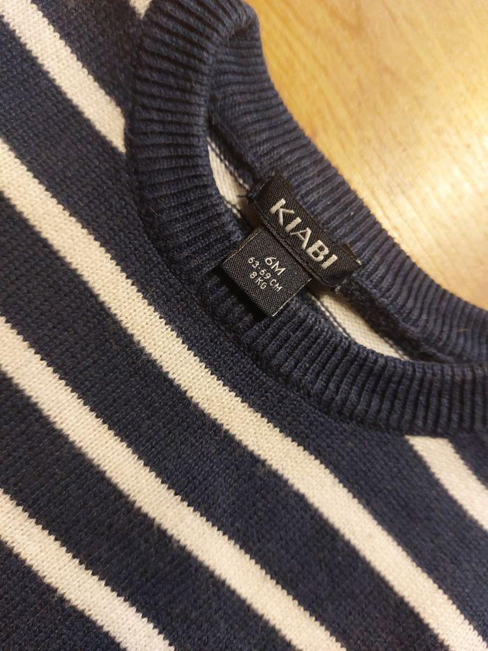 Pull bleu marine et blanc - photo numéro 2