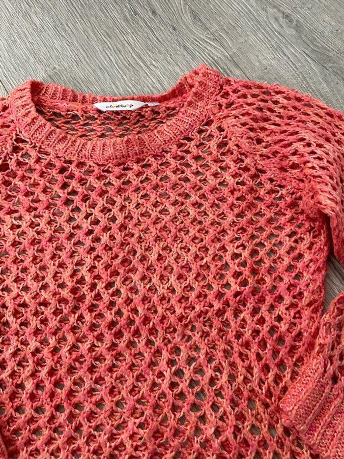 Pull à manches longues ajouré corail kidkanai taille 4 ans - photo numéro 2