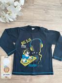 Tee shirt manche longue avec mickey dessus