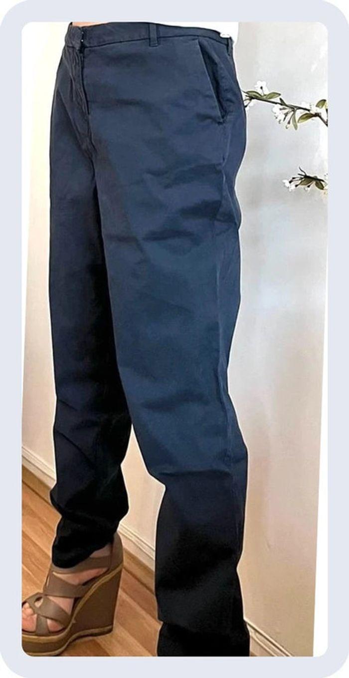 Dernier prix🤩Pantalon cigarette marine avec poches taille L/40 - photo numéro 4