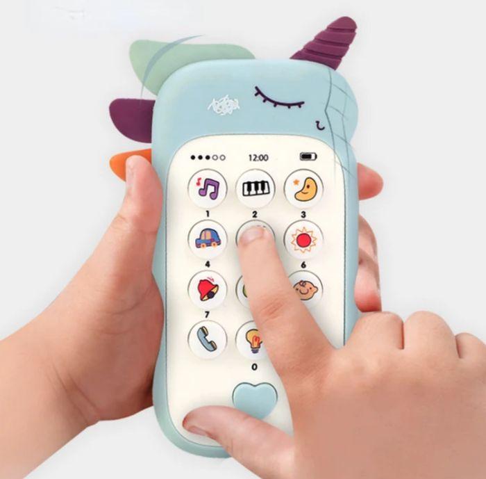 Jouet téléphone pour bébé, musique, son, téléphone, avec anneau de dentition, jouet éducatif pour enfant - photo numéro 1