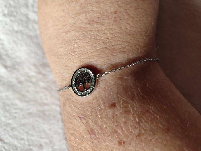 Bracelet neuf, arbre de vie et strass, acier inoxydable - photo numéro 1