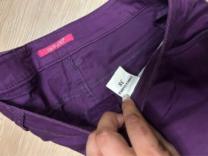 Pantalon violet jean droit - photo numéro 4