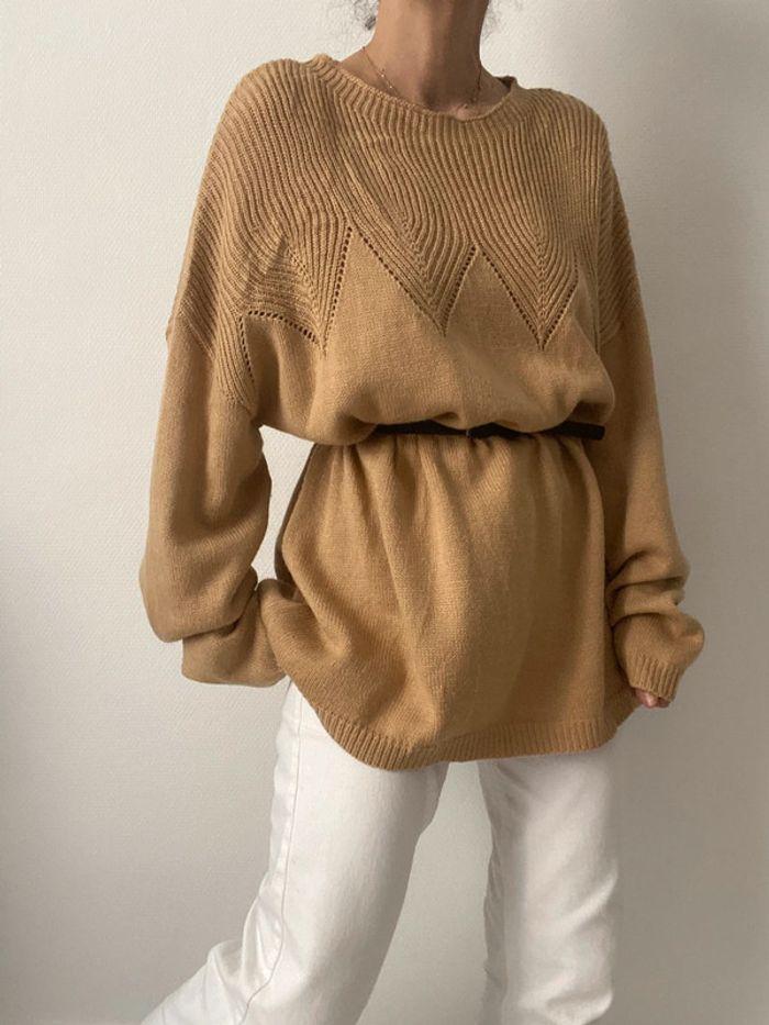 🌺 Oversized pull et/ou robe beige camel - photo numéro 8