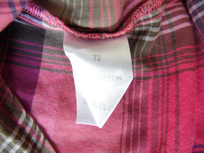 Chemise à carreaux, manches courtes, taille 2 (38/40) - photo numéro 6