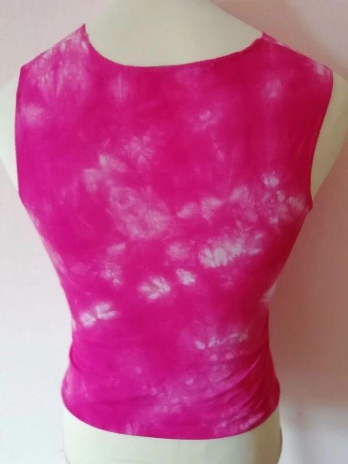 Top Tee shirt fuschia imprimé Taille L Spirituel since 96 - photo numéro 2