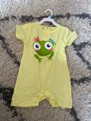 Body bébé jaune grenouille 6 mois neuf