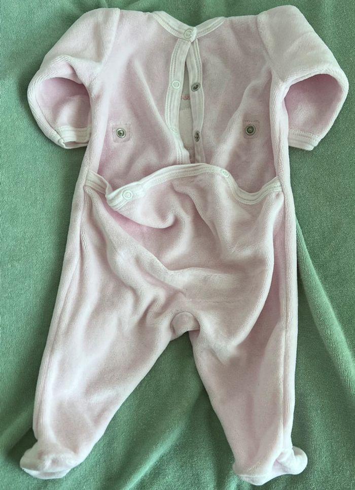 Pyjama / grenouillère Petit Bateau rose taille naissance - photo numéro 3