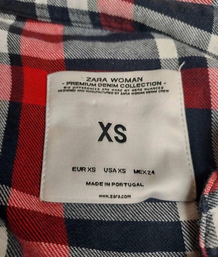 Chemise à carreaux oversize Zara Woman - photo numéro 4