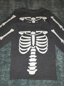 Lot de 2 tee-shirt squelette halloween jumeaux