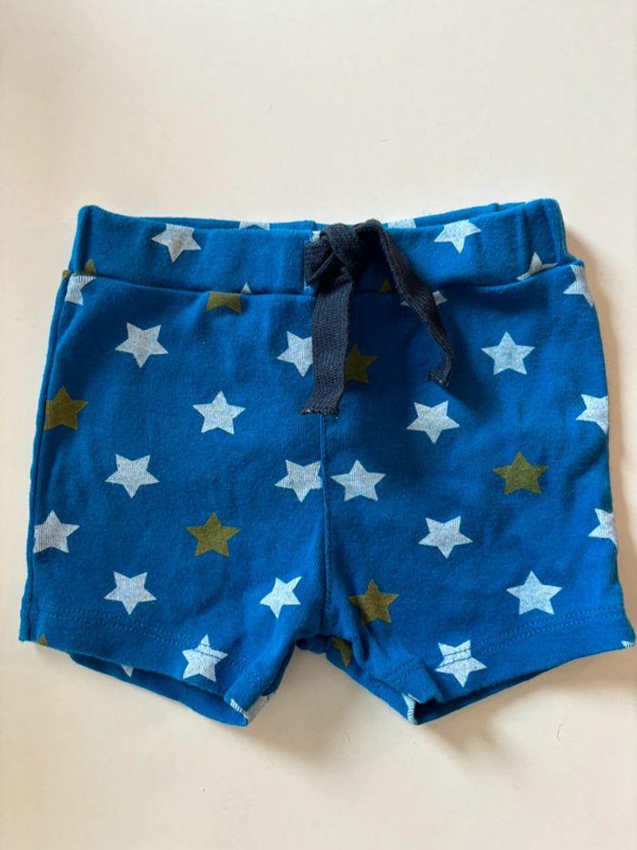 Short bleu étoiles Petit Bateau 6 mois - photo numéro 1