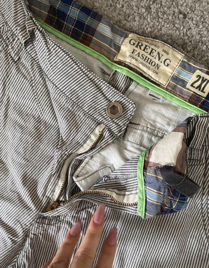 🔵 Short à rayures, gris Green G Fashion, taille 44 très bon état 🔵 - photo numéro 5