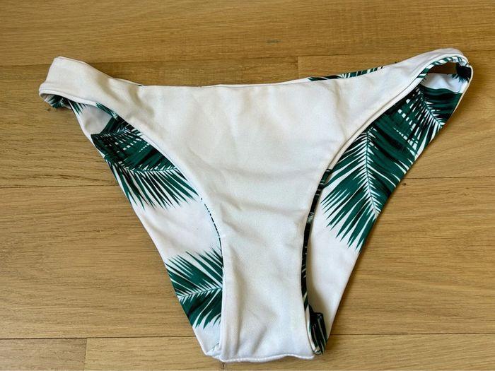 Culotte de maillot de bain blanche avec imprimé végétal - photo numéro 9