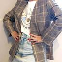 Blazer vintage oversize en laine vierge