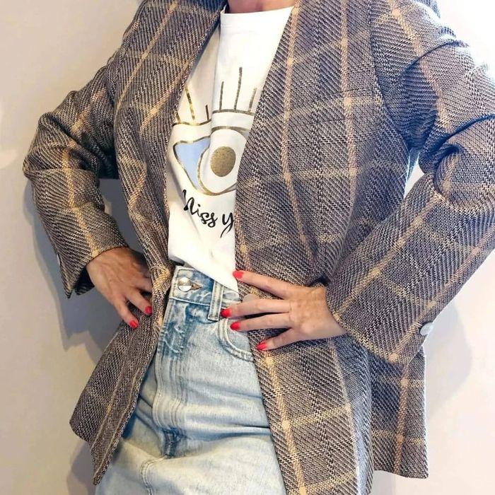 Blazer vintage oversize en laine vierge - photo numéro 1