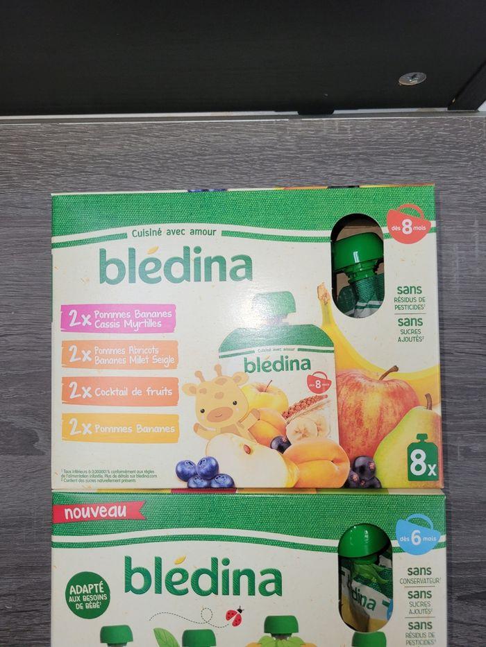 Gros lots de gourdes compotes bledina 2 variétés différentes des 6/8 mois - photo numéro 2