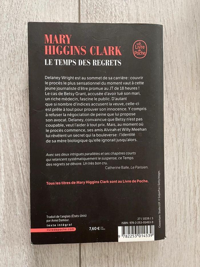 Livre Le temps des regrets de Mary Higgins Clark - photo numéro 3